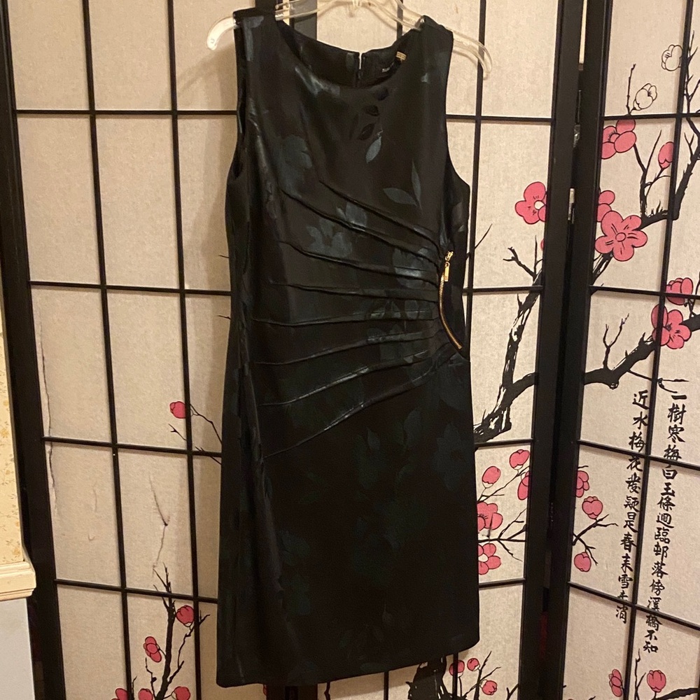 Ivanka Trump Black Floral Midi Dress